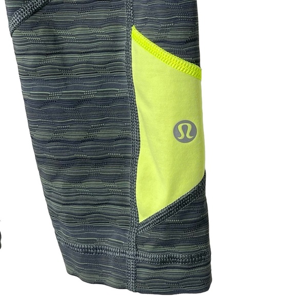 Lululemon Pace Rival Crop 22” Space Dye Twist Dark Slate Fatigue Green 4 - Picture 10 of 10